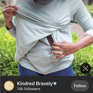 Organic Cotton Relaxed Asymmetrical Nursing Long Sleeve T-shirt | Cactus - Small